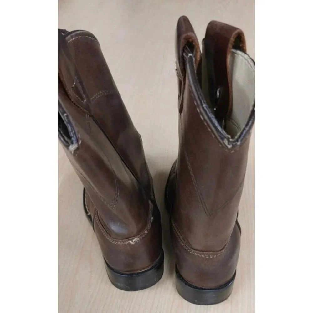 Little Kids Western Boots Size 9.5 D Brown Ropers, Style CB2011.  Made in USA‎